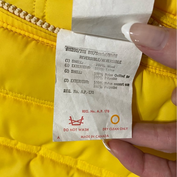 SOLD- Vintage Hudson Bay 4 Point Striped Reversible Wool Jacket - Picture 9 of 13